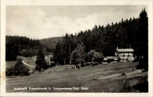 Ak Langewiesen Ilmenau am Thüringer Wald, Waldcafé Krannichsruh