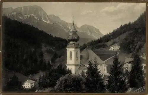 Ak Maria Gern Berchtesgaden in Oberbayern, Untersberg, Kirche