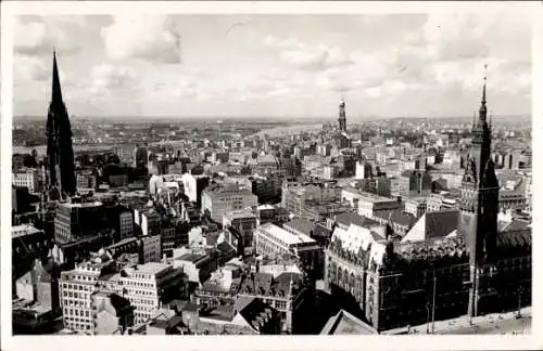 Ak Hamburg Mitte Altstadt, Vogelperspektive