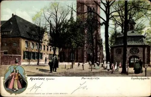 Ak Kevelaer am Niederrhein,  Kloster, Marienkirche, Gnadenkapelle