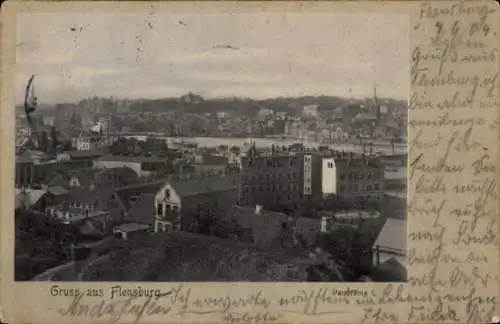 Ak Flensburg in Schleswig Holstein, Panorama