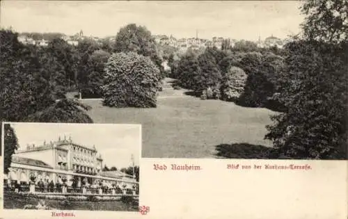 Ak Bad Nauheim in Hessen, Kurhaus,  Blick von der Kurhaus-Terrasse