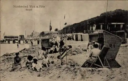 Ak Wyk auf Föhr Nordfriesland, Strand