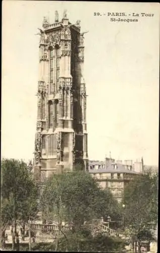 Ak Paris IV, Turm Saint-Jacques