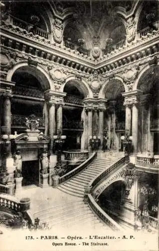 Ak Paris IX, Opéra, Treppe