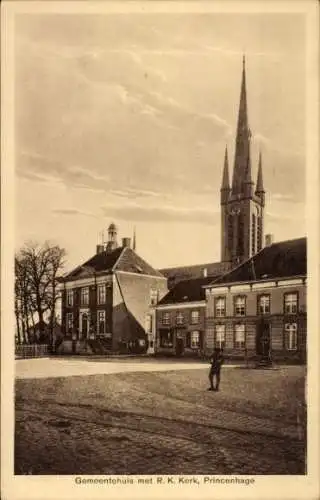 Ak Princenhage Breda Nordbrabant, Rathaus mit Kirche