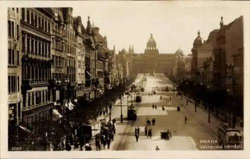 Ak Praha Prag Tschechien, Vaclavske namesti, Wenzelsplatz