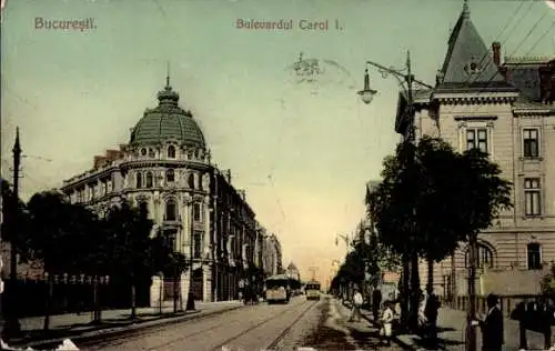 Ak București Bukarest Rumänien, Bulevardul Carol I