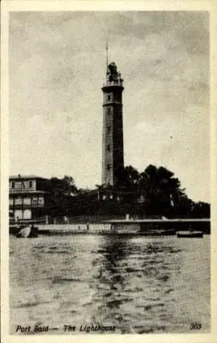 Ak Port Said Ägypten, Leuchtturm