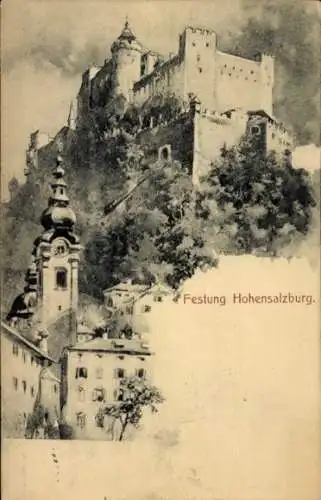 Ak Salzburg in Österreich, Festung Hohensalzburg