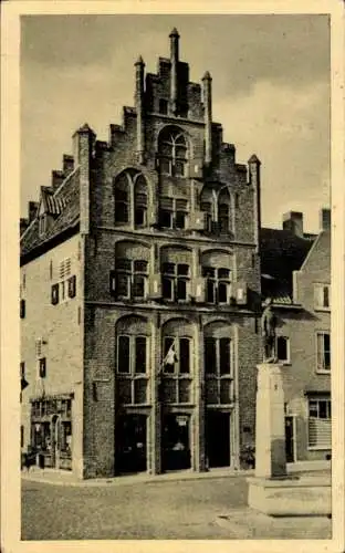 Ak Venlo Limburg Niederlande, Römerhuis in  restauriert 1949. Schinkemannetje mit Brunnen 1953.