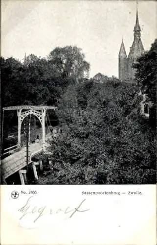 Ak Zwolle Overijssel Niederlande, Sassenpoortenbrug