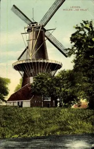 Ak Leiden Zuid-Holland Nederland, Molen de Valk