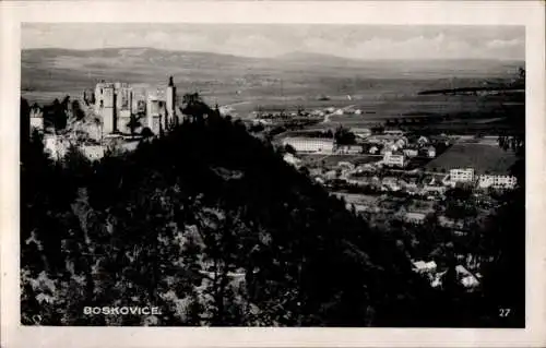 Ak Boskovice Boskowitz Südmähren, Burg mit Umgebung