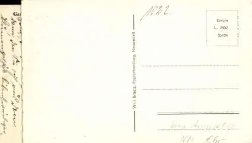 Ak Kostrzyna Trattlau Niederschlesien, Gutshaus, Straßenpartie, Gasthaus