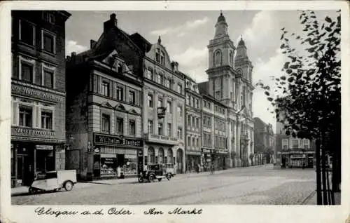 Ak Głogów Glogau Schlesien, Am Markt