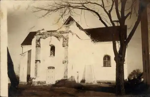 Foto Ak Ruppertsgrün Fraureuth im Vogtland Sachsen, zerstörte Kirche