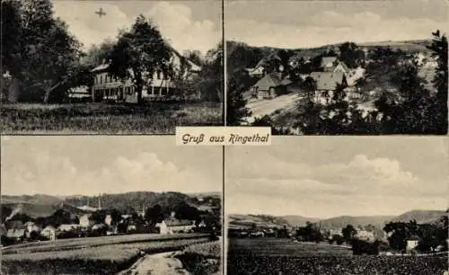 Ak Ringethal Mittweida in Sachsen, Verschiedene Ansichten, Gebäude, Landschaft, Gruß aus Ringe...