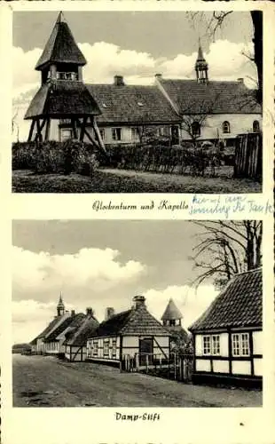 Ak Ostseebad Eckernförde, Glockenturm und Kapelle, Damp-Stift, historische Postkarte