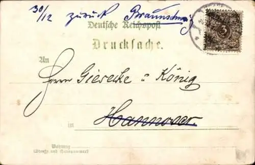 Ak Braunschweig in Niedersachsen, Postkarte mit Altstadtmarkt, Denkmalplatz, Hotel Kaiserhof, ...