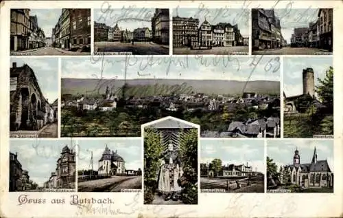 Ak Butzbach im Taunus Hessen, Fotocollage, zahlreiche Ansichten von  Gruß aus Butzbach, alte S...