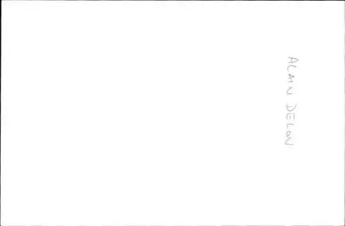 Ak Schauspieler Alain Delon, Portrait, mit Autogramm