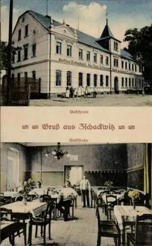 Ak Zschackwitz Döbeln in Sachsen, Gasthaus, Gaststube