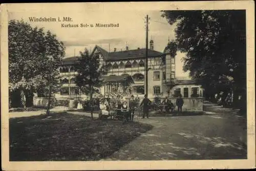 Ak Bad Windsheim in Mittelfranken, Kurhaus, Sol- und Mineralbad als Lazarett