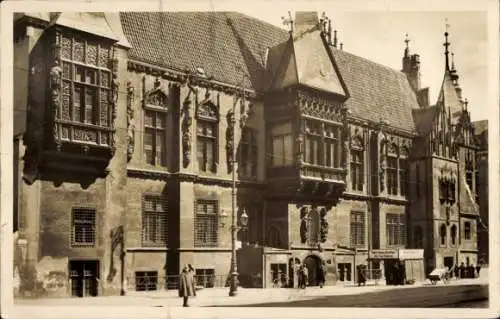 Ak Breslau Wrocław in Schlesien, Südseite des Rathauses