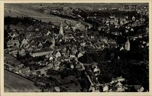 Ak Rottweil am Neckar, Fliegeraufnahme