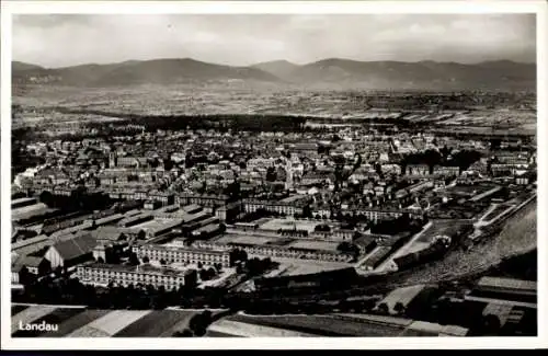 Ak Landau in der Pfalz, Fliegeraufnahme