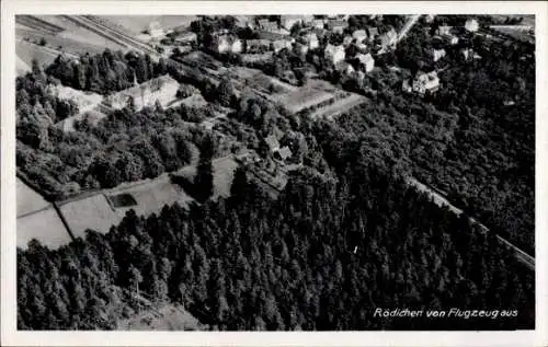 Ak Rödichen Schnepfenthal Waltershausen in Thüringen, Fliegeraufnahme