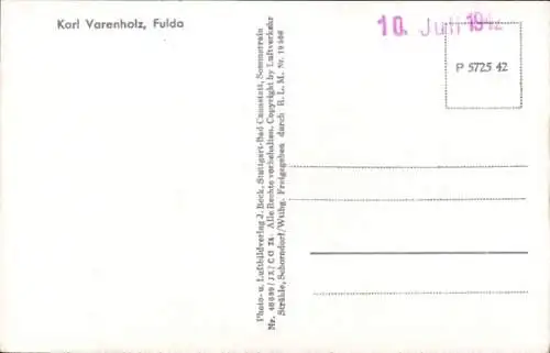 Ak Fulda in Hessen, Fliegeraufnahme