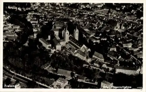 Ak Freising in Oberbayern, Fliegeraufnahme, Aktien-Schenke