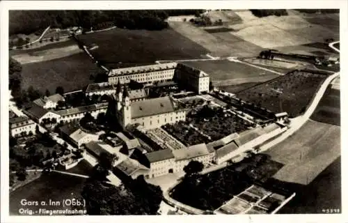 Ak Gars am Inn Oberbayern, Fliegeraufnahme