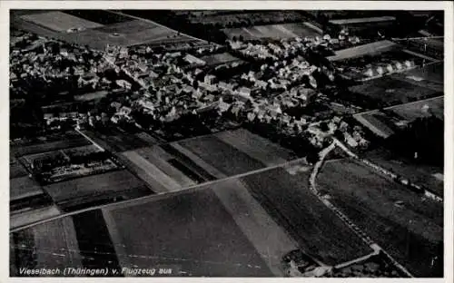 Ak Vieselbach Erfurt in Thüringen, Fliegeraufnahme