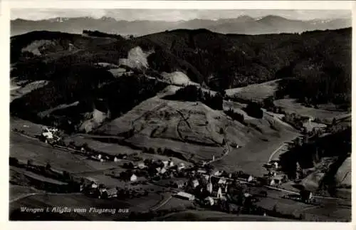 Ak Wengen Weitnau im Allgäu Schwaben, Fliegeraufnahme