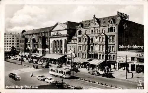 Ak Berlin Charlottenburg, Kurfürstendamm, Scharlachberg, Straßenbahn