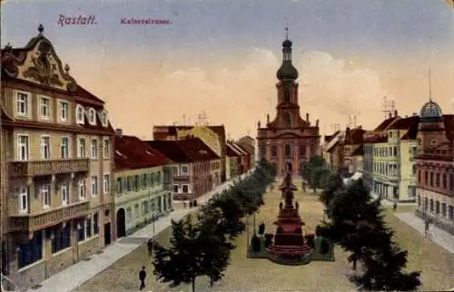 Ak Rastatt im Schwarzwald Baden, Kaiserstraße