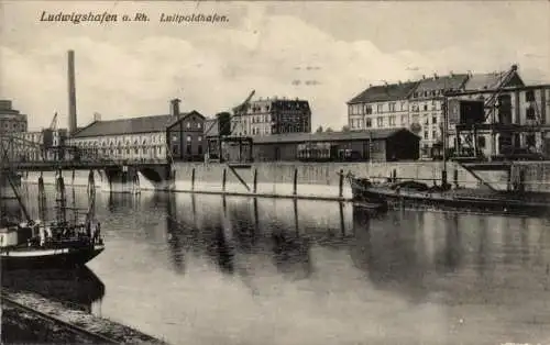 Ak Ludwigshafen am Rhein, Luitpoldhafen