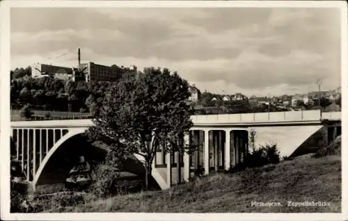 Ak Pirmasens am Pfälzerwald, Zeppelinbrücke