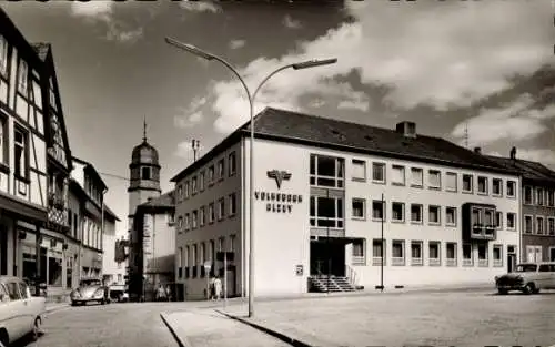 Ak Alzey in Rheinhessen, Volksbank, Autos