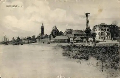 Ak Höchst Frankfurt am Main, Teilansicht