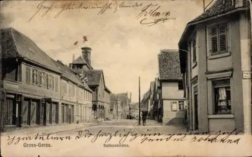 Ak Groß Gerau in Hessen, Rathausstraße