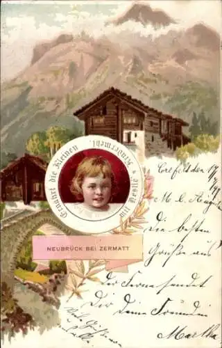 Litho Neubrück Zermatt Kanton Wallis, Reklame, Nestle Kindermehl