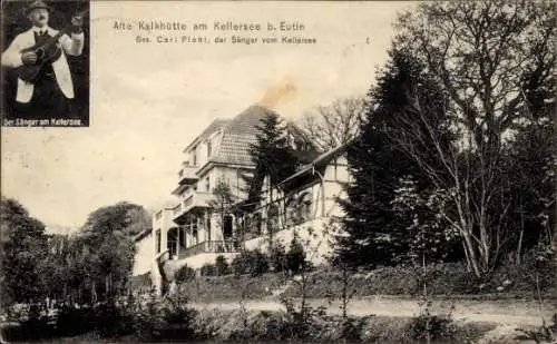 Ak Eutin in Ostholstein, Alte Kalkhütte am Kellersee, Bes. Carl Piehl, Sänger, Restaurant, Pen...