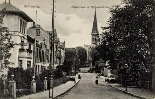 Ak Schleswig an der Schlei, Alleestraße, Michaeliskirche