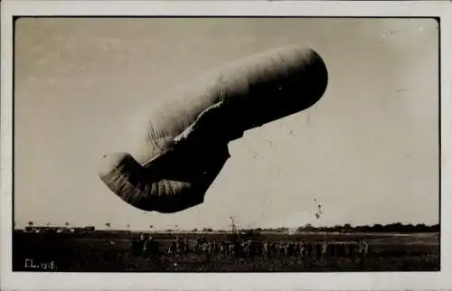 Foto Ak Luftfahrt, Fesselballon