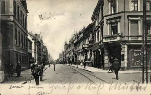 Ak Bochum im Ruhrgebiet, Brückstraße