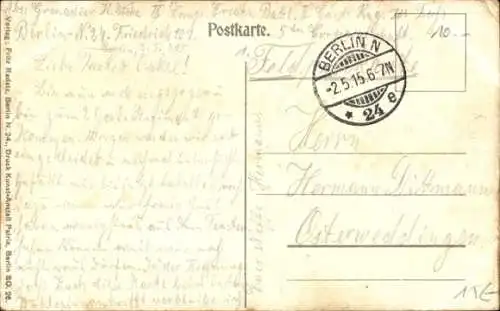 Ak Berlin Mitte, Friedrichstraße, Kaserne, 1. und 2. Bataillon, II. Garde-Regiment zu Fuß